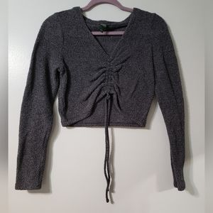 Wild Fable Fuzzy Ruched Crop Top